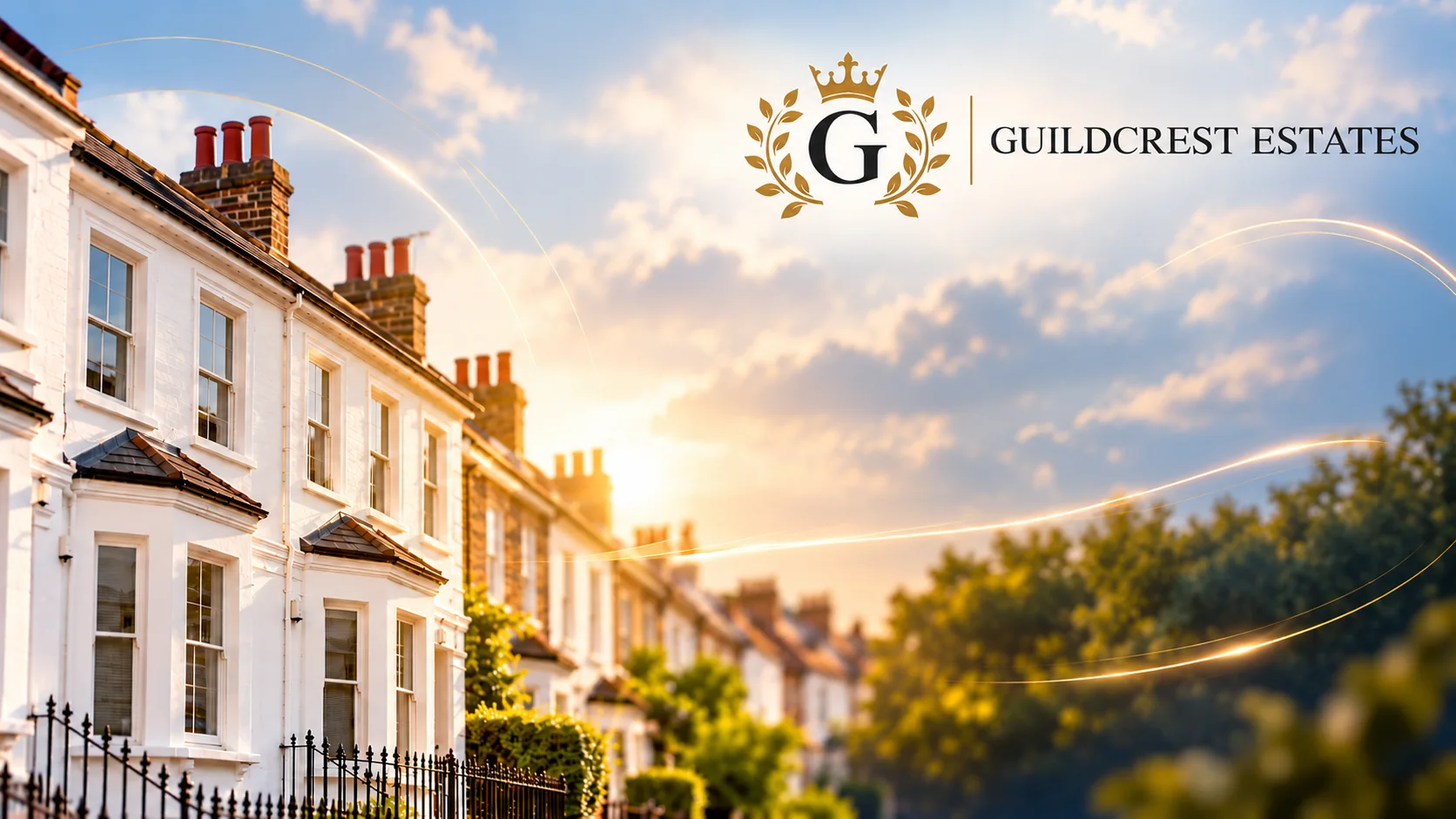 Residential properties with For Let signs outside