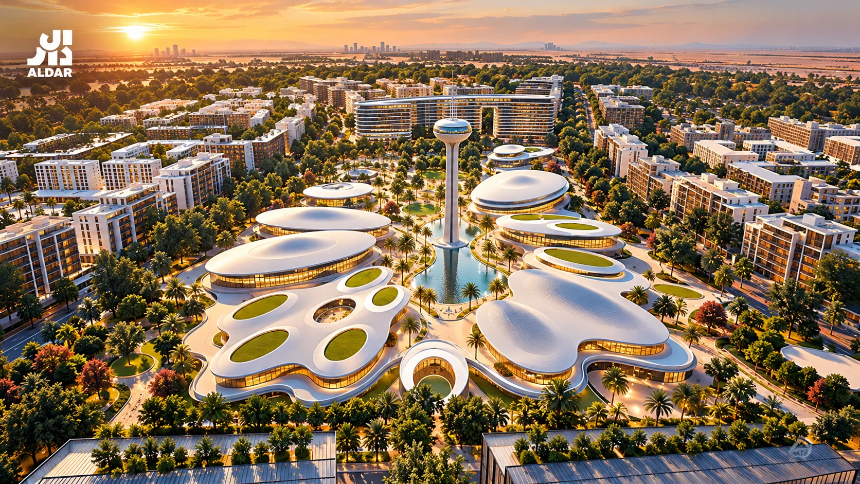 Aldar’s residential acquisition in Aljada, Sharjah, covers nine buildings across three residential blocks, comprising more than 1,100 homes.