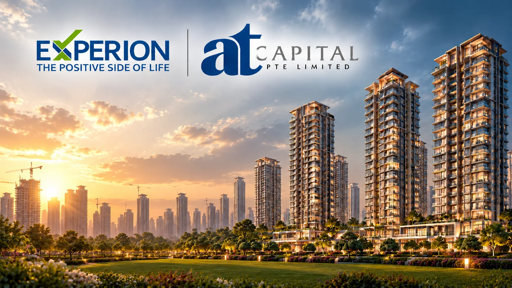 Real estate sector image accompanying the Experion Developers investment report.