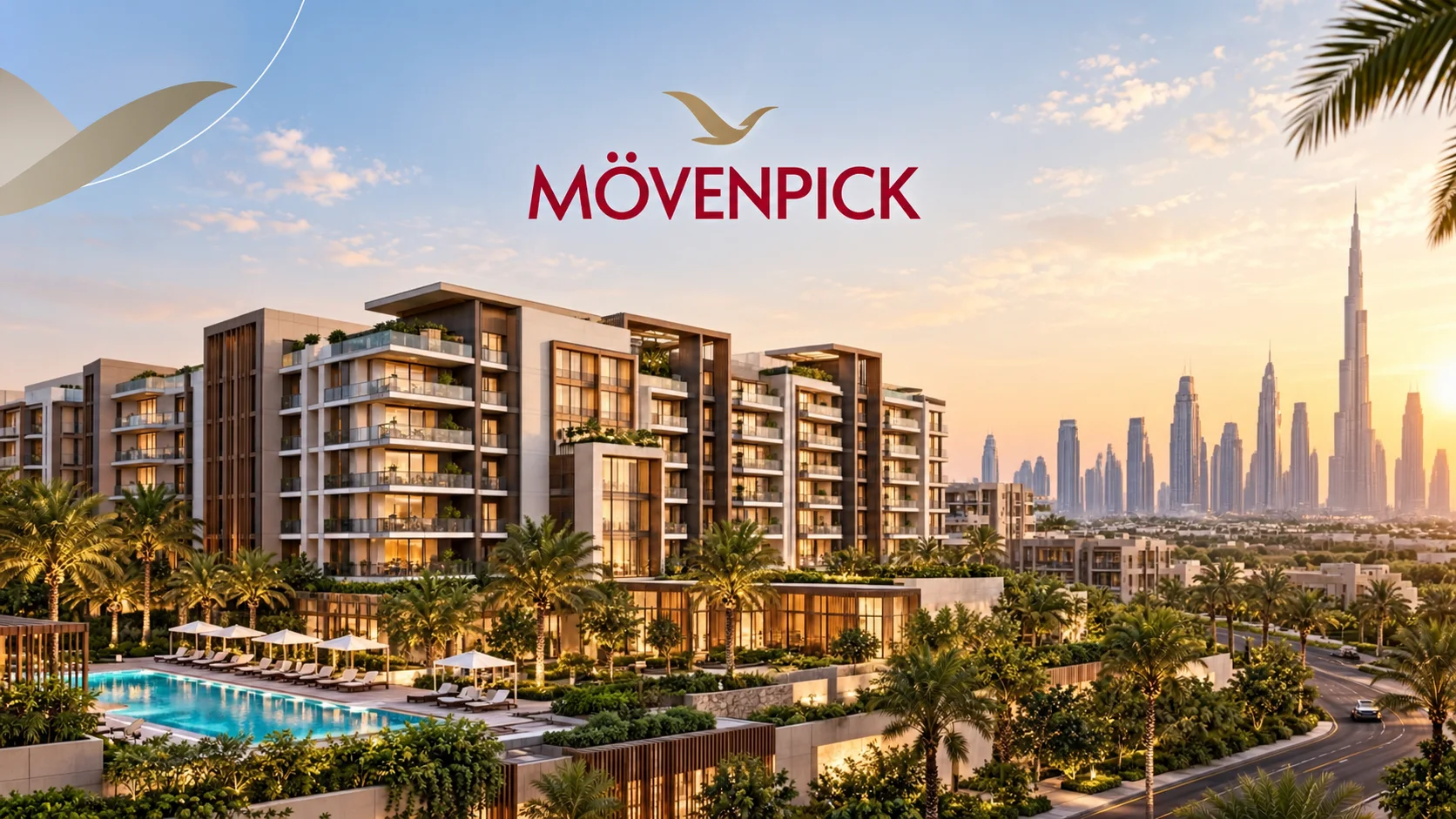 Artist's rendering of Mövenpick Residences Dubai Motor City, a planned 408-residence development in Dubai.