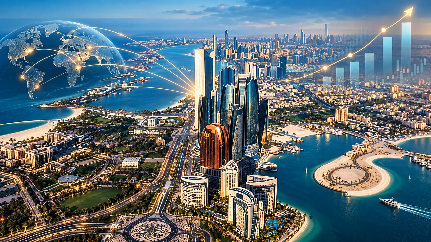 Abu Dhabi skyline and residential developments reflecting growth in the property market