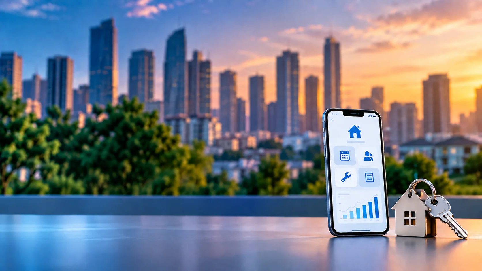 AI-powered property search interface representing digital real estate services